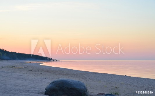 Picture of Ladoga lake at sunset